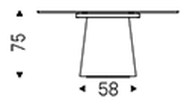Rado Keramik Round Dining Table by Cattelan Italia, size drawing 1