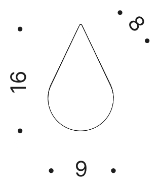 Freeze Me Coat Hook by Driade, size drawing
