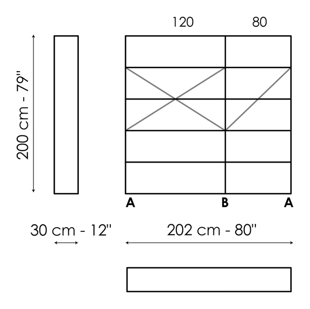 Kaos Bookshelf by Bonaldo, size drawing 7