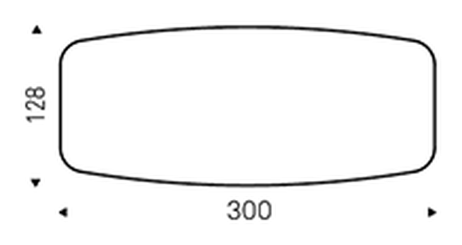Scott Keramik Premium Dining Table by Cattelan Italia, size drawing 3