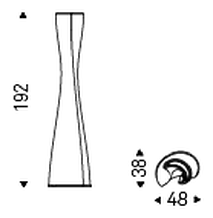 Diploma Floor Lamp by Cattelan Italia, size drawing