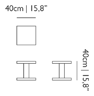 Common Comrades Side Table by Moooi, size drawing: Tailor