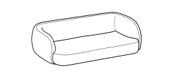 Nube Sofa by Ditre Italia, size drawing: 3-seat sofa