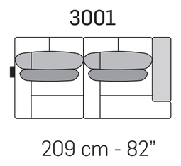 Sirio Sofa by Nicoline, size drawing 8