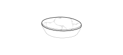 Deck Coffee Table by Ditre Italia, size drawing: Marble top for maxi round coffee table