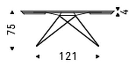 Premier Wood Drive Extendable Dining Table by Cattelan Italia, size drawing 1