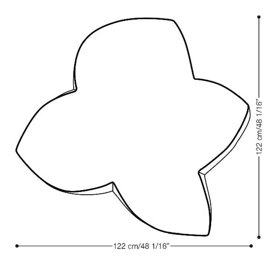 Gehry Coffee Table by Heller, size drawing 3