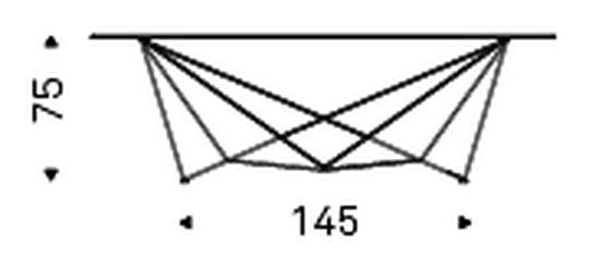 Gordon Crystalart Dining Table by Cattelan Italia, size drawing 4