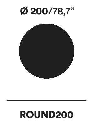 Firenze Rug by Opinion Ciatti, size drawing: ROUND200