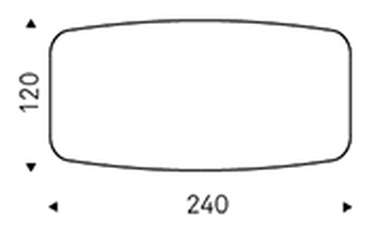 Butterfly Keramik Dining Table by Cattelan Italia, size drawing 3