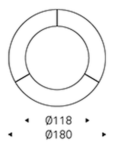 Rado Ker-Wood Round Dining Table by Cattelan Italia, size drawing 4