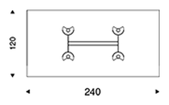 Bilbao Glass Dining Table by Cattelan Italia, size drawing 4