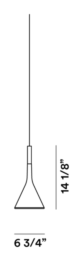 Aplomb Outdoor Pendant Lamp by Foscarini, size drawing