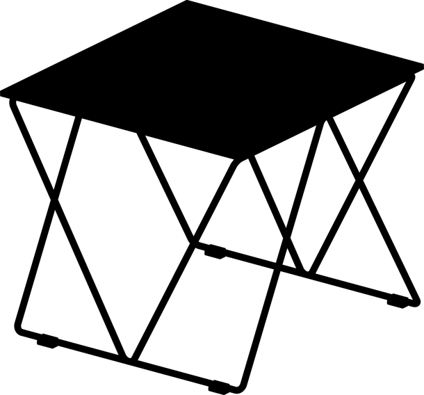 Flexus Coffee Table by Bontempi, size drawing: 07.77