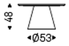 Amerigo Coffee Table by Cattelan Italia, size drawing 7
