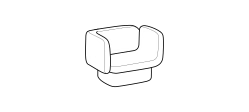 Vento Armchair by Ditre Italia, size drawing: Armchair