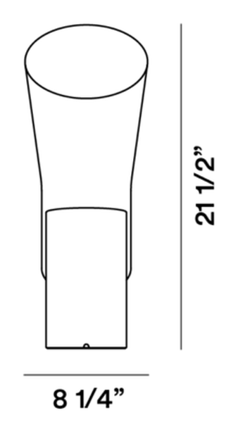 Nile Table Lamp by Foscarini, size drawing