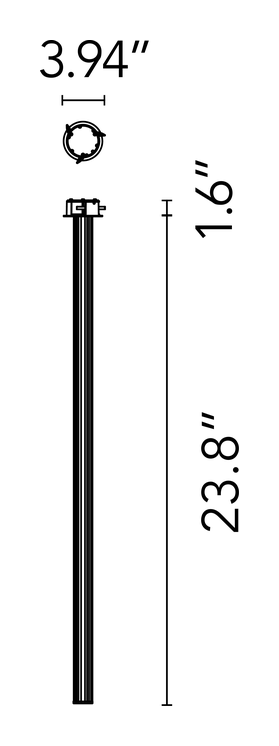 The Glowing Track Vertical System by Flos, size drawing 4