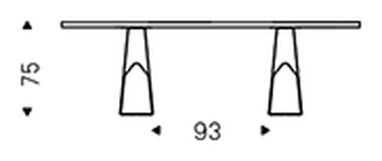 Mad Max Wood Dining Table by Cattelan Italia, size drawing 5