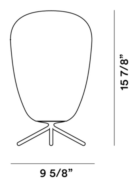 Rituals 1 Table Lamp by Foscarini, size drawing