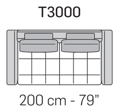 Cortina Tufted Sofa by Nicoline, size drawing 4