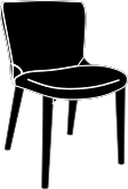 Ariel Dining Chair by Bontempi, size drawing: 35.03