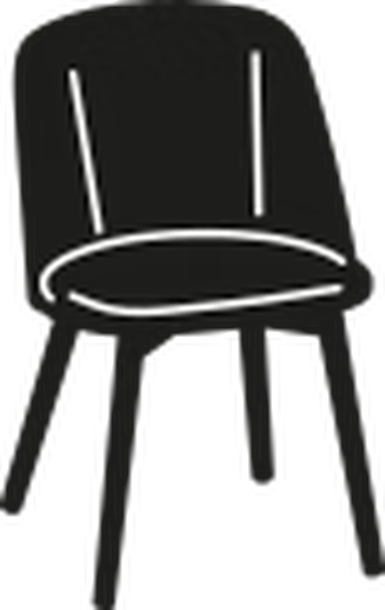 Agatha Dining Chair by Bontempi, size drawing: 34.95