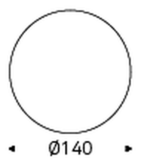 Eliot Keramik Round Dining Table by Cattelan Italia, size drawing 2