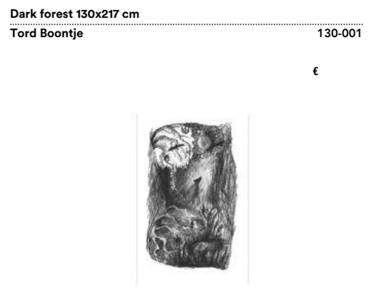 Tapestry Wall Art by Moroso, size drawing: Dark forest