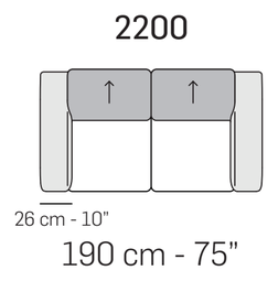 Wing Sofa by Nicoline, size drawing 5