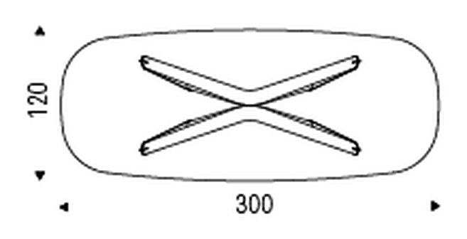 Marathon Dining Table by Cattelan Italia, size drawing 5