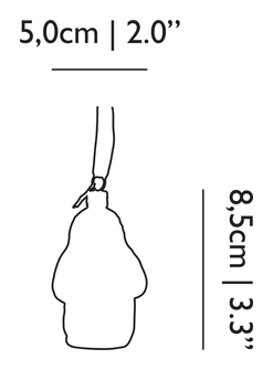 Extinct Animals Ornaments by Moooi, size drawing: Blushing Sloth