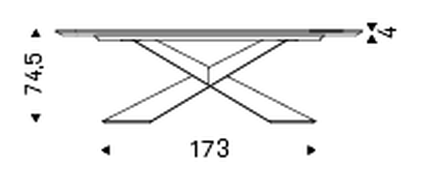 Tyron Wood Dining Table by Cattelan Italia, size drawing 4