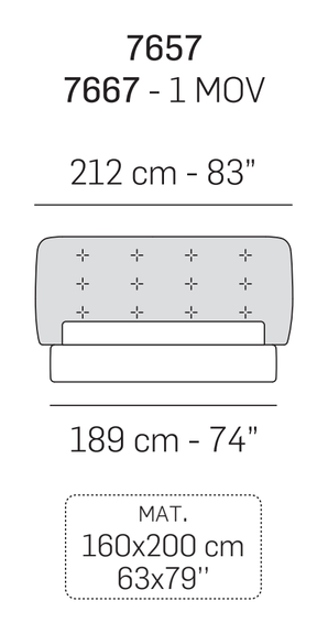 Rubicon High Bed by Nicoline, size drawing 8
