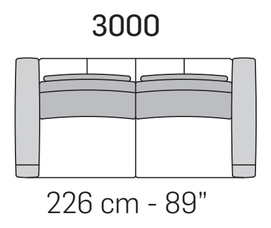Monforte Sofa by Nicoline, size drawing 2