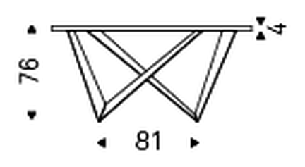 Westin Console Table by Cattelan Italia, size drawing 5