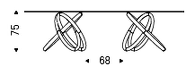 Carioca Dining Table by Cattelan Italia, size drawing 6