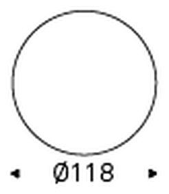 Botero Keramik Round Dining Table by Cattelan Italia, size drawing 4