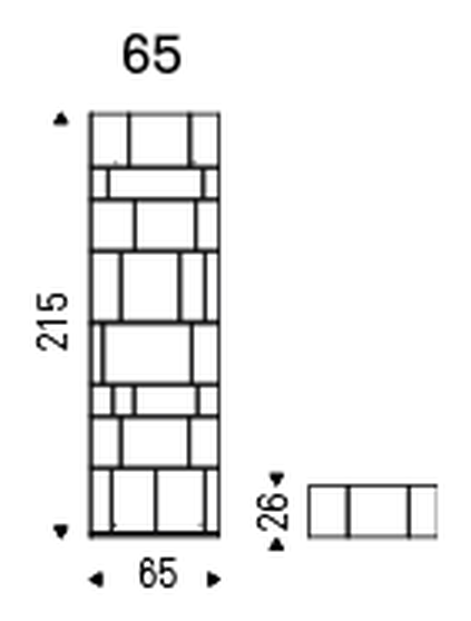 Wally Modular Bookcase by Cattelan Italia, size drawing 2