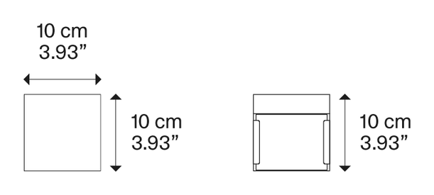 Laser Wall Lamp by Lodes, size drawing