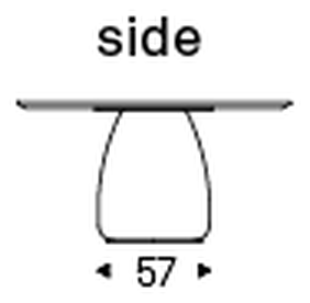 Botero Wood Round Dining Table by Cattelan Italia, size drawing 2