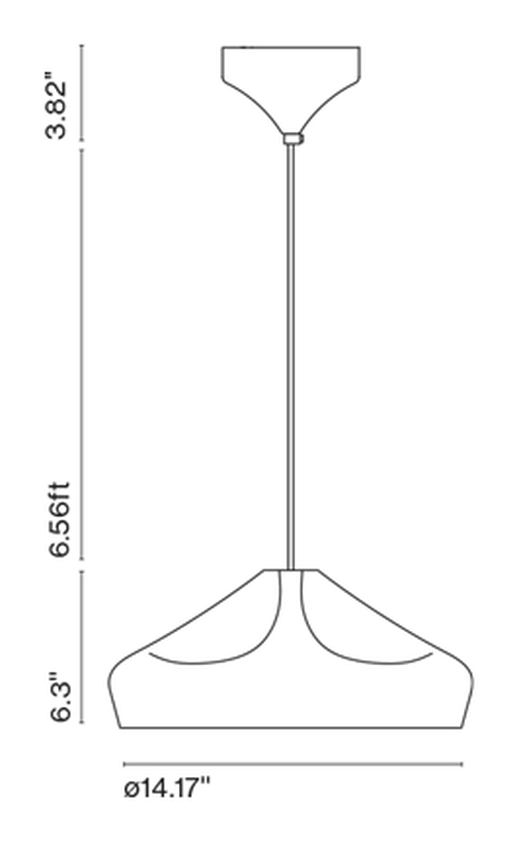 Pleat Box Pendant Lamp by Marset, size drawing: Pleat Box 36