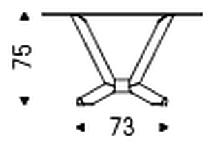 Planer Dining Table by Cattelan Italia, size drawing 1