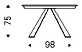Convivium Extendable Console Table by Cattelan Italia, size drawing 5