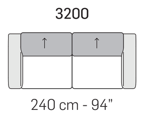 Wing Sofa by Nicoline, size drawing 3