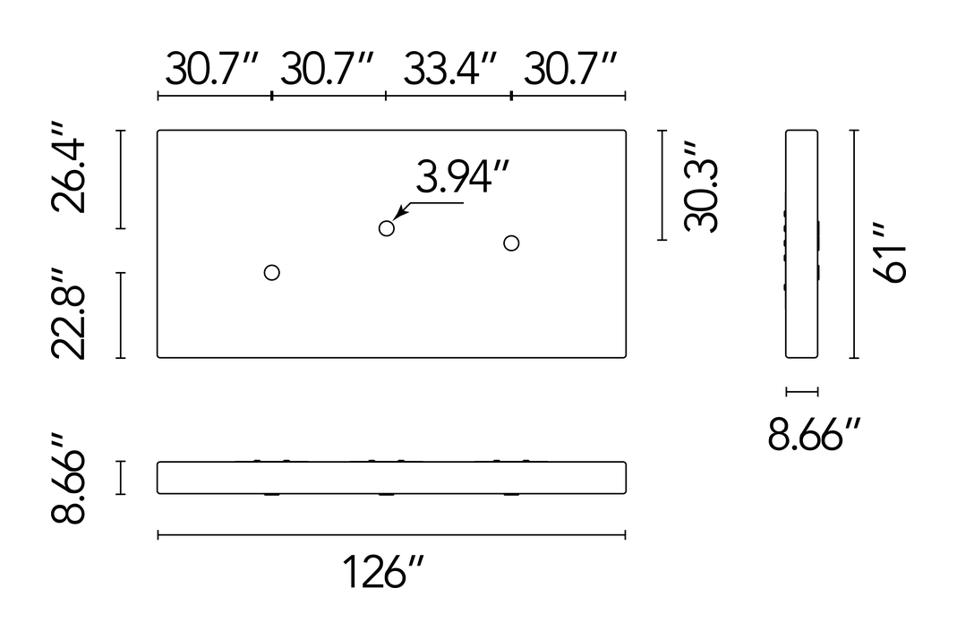 Maap Wall Lamp by Flos, size drawing: Maap W3