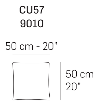 Cushion CU58, CU57 by Nicoline, size drawing 2