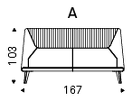 Amadeus Upholstered Bed by Cattelan Italia, size drawing 1