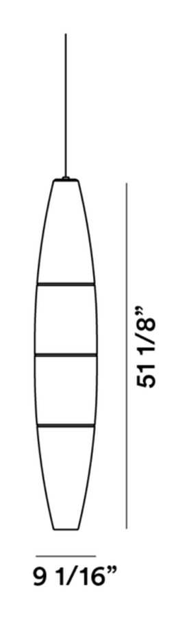 Havana Outdoor Pendant Lamp by Foscarini, size drawing