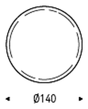 Botero Argile Dining Table by Cattelan Italia, size drawing 3